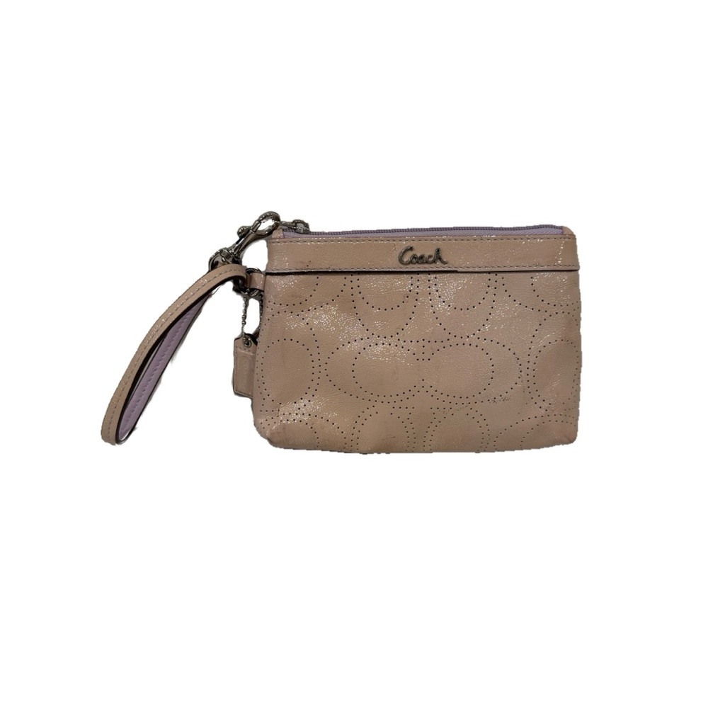 Vintage Coach Perforated Wristlet